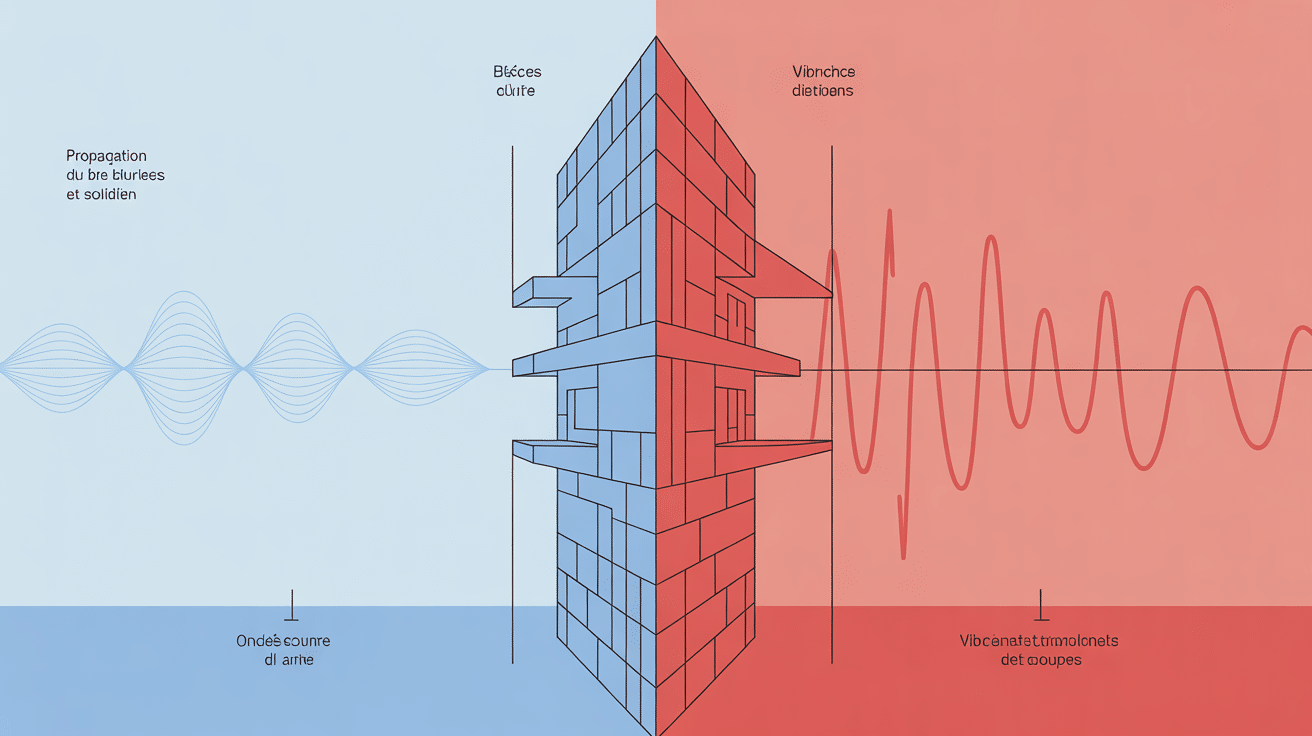 Différence bruit solidien et bruit aérien dans un bâtiment