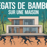 Illustration degat bambou maison fondations fissure