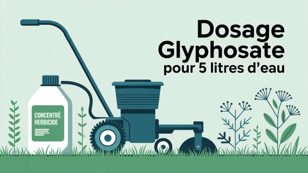 illustration dosage glyphosate pour 5 l d'eau pulvérisateur jardin