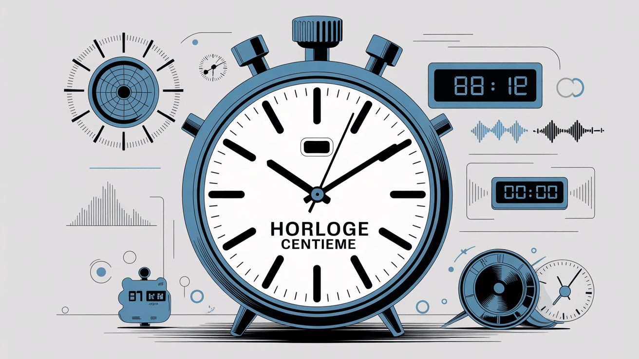 horloge centieme digitale et precision technologique