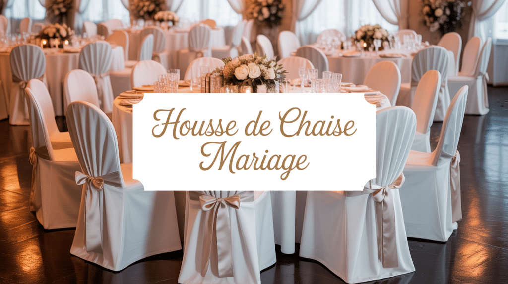 housse de chaise mariage salle élégante