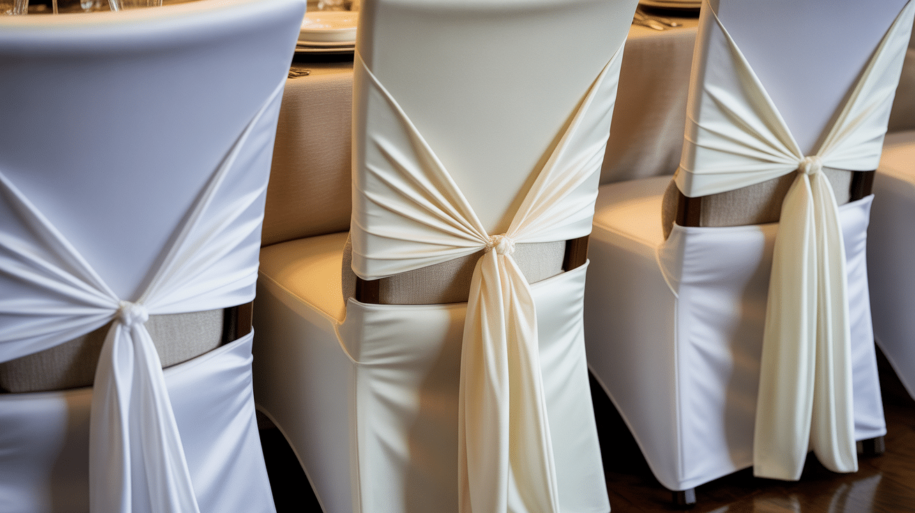 housse de chaise mariage différentes matières