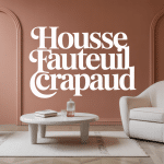 Housse fauteuil crapaud dans salon contemporain cosy