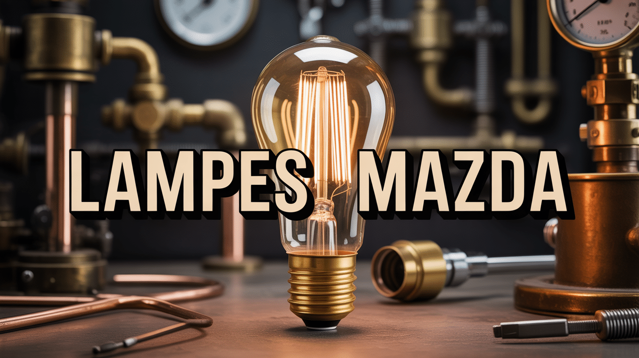 Lampe Mazda à filament brillant ambiance industrielle
