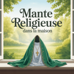 Mante religieuse dans la maison sur rebord de fenêtre