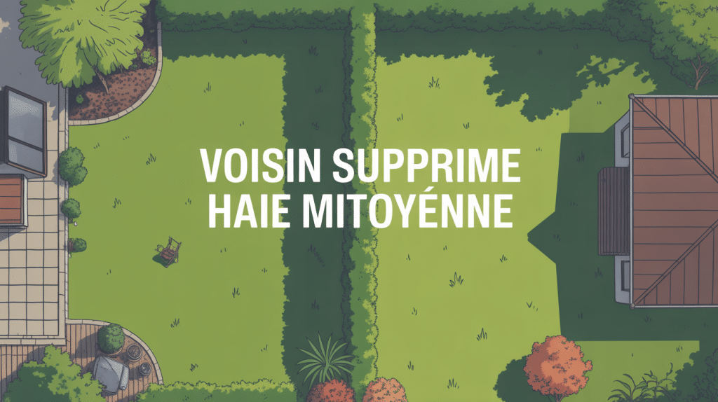 mon voisin a enlevé la haie mitoyenne illustration limite propriété