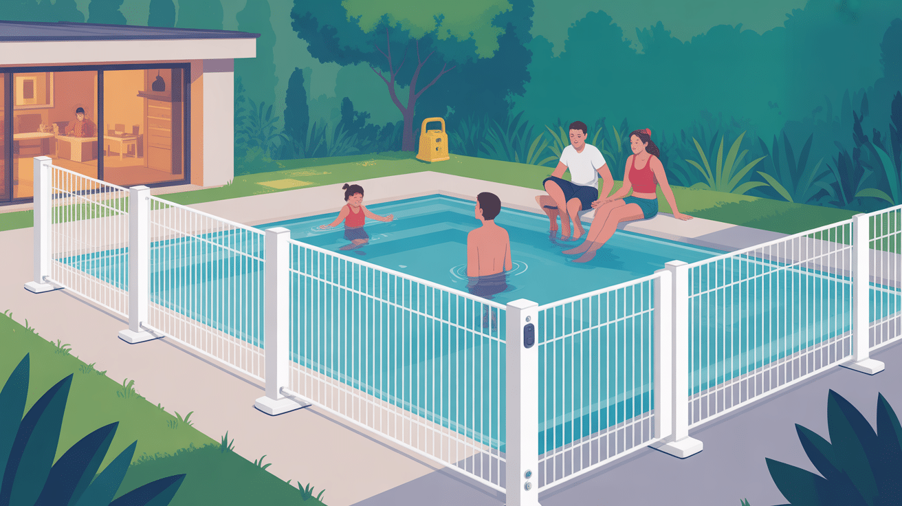 Sécurité piscine à 1 m de la maison barrière