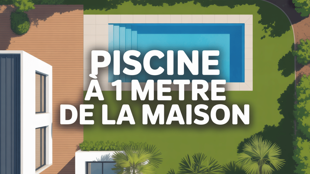 Piscine à 1 m de la maison moderne terrasse jardin