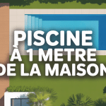 Piscine à 1 m de la maison moderne terrasse jardin