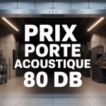 Porte acoustique 80 dB prix visuel ambiance moderne