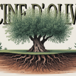 illustration racine d olivier sous terre couronne