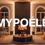 poele mypoele central dans salon contemporain