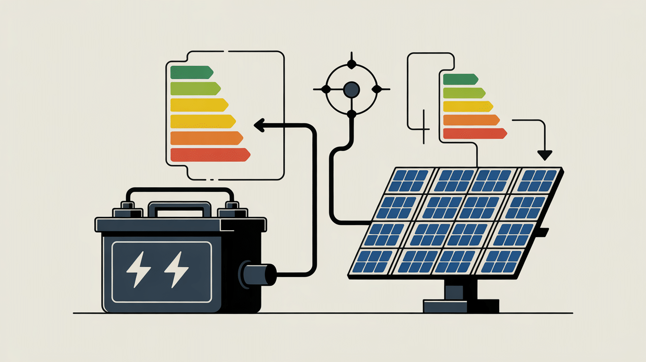 schéma batterie pour volet roulant solaire velux avec panneau