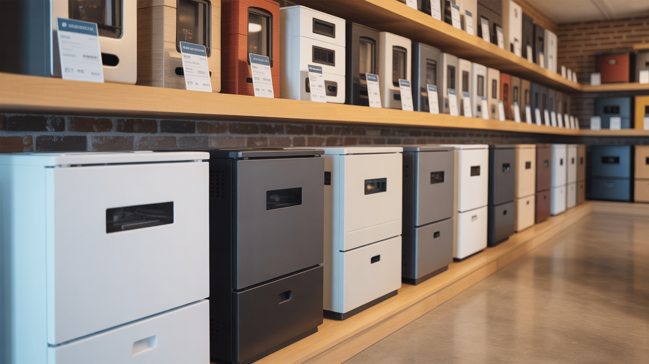 plusieurs poeles mypoele alignes en boutique