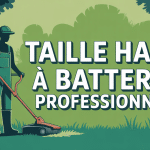 illustration taille haie à batterie professionnel jardinier haie