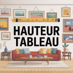 Illustration intérieure moderne sur a quelle hauteur accrocher un tableau