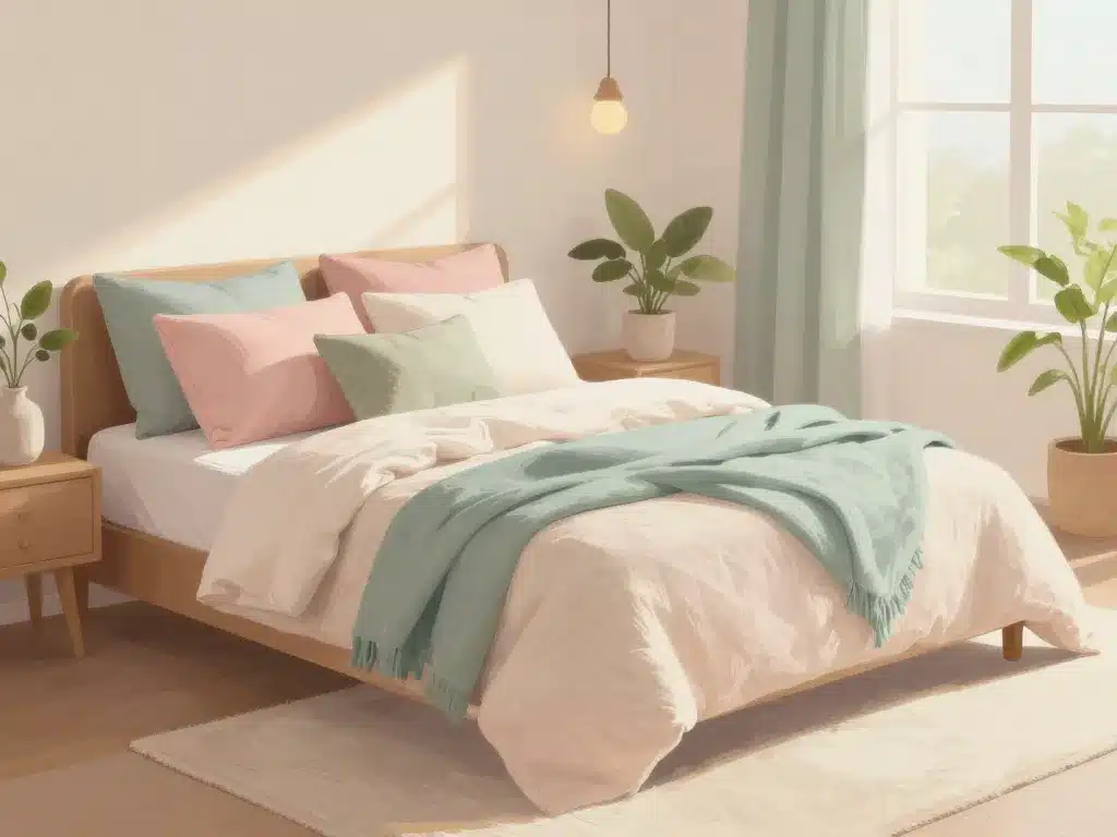 chambre feng shui déco couleurs apaisantes matières naturelles