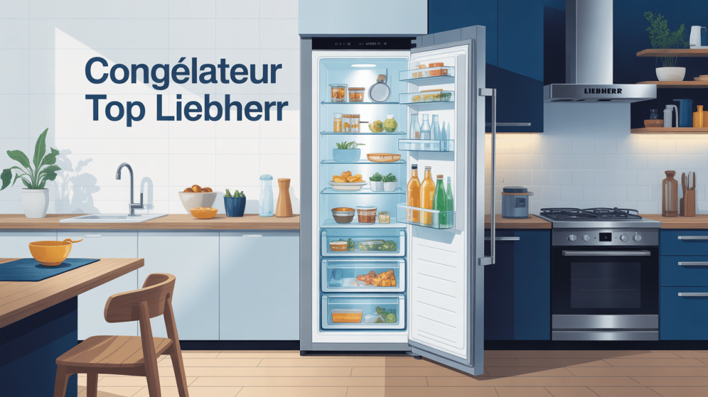 illustration congélateur top liebherr cuisine contemporaine