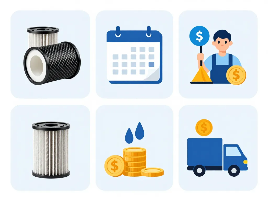 coût remplacement filtre coco visuel diagramme composants