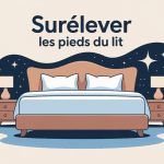 Illustration sur de combien surélever les pieds du lit