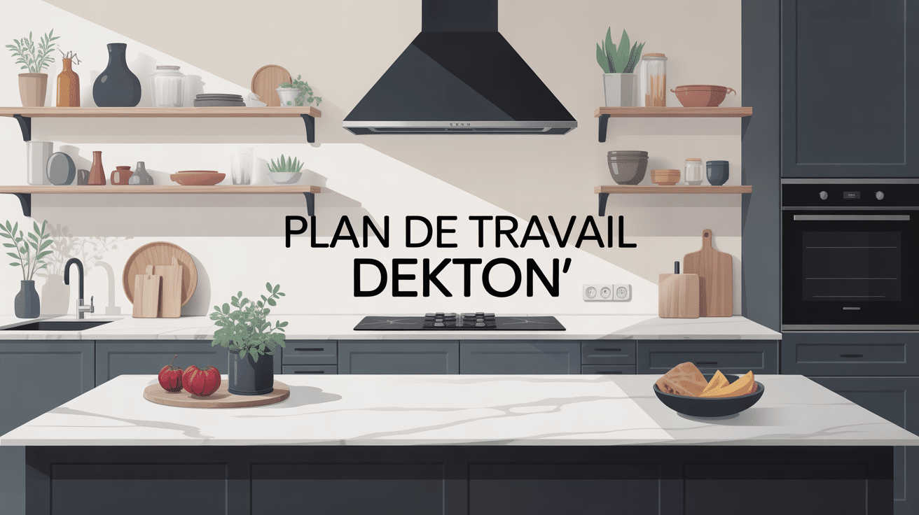 dekton plan de travail îlot central illustration