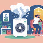 déshumidificateur d'air danger en logement illustration moderne