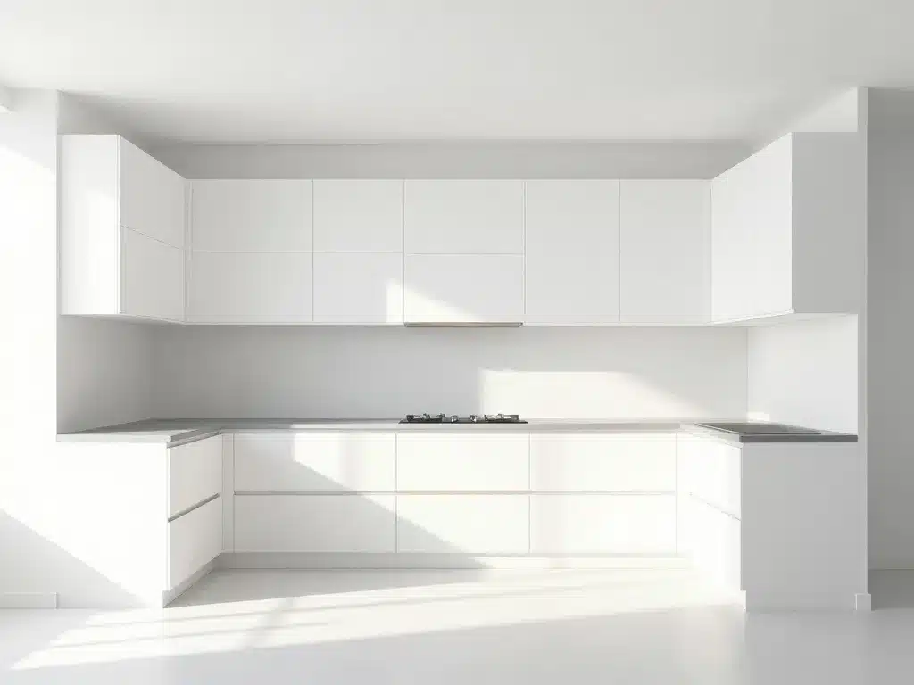 harmonie cuisine blanche plan de travail gris moderne