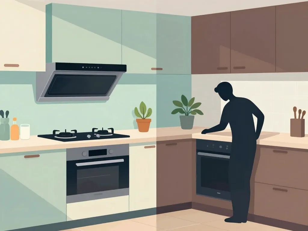 hotte aspirante sur plan de travail points forts faibles illustration