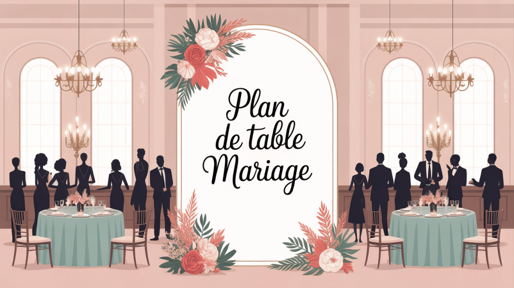 idée plan de table mariage panneau décoratif reception