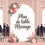 idée plan de table mariage panneau décoratif reception