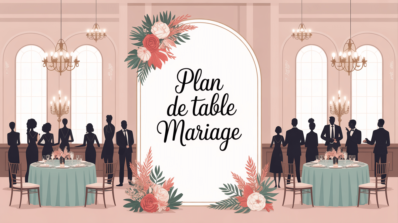 idée plan de table mariage panneau décoratif reception