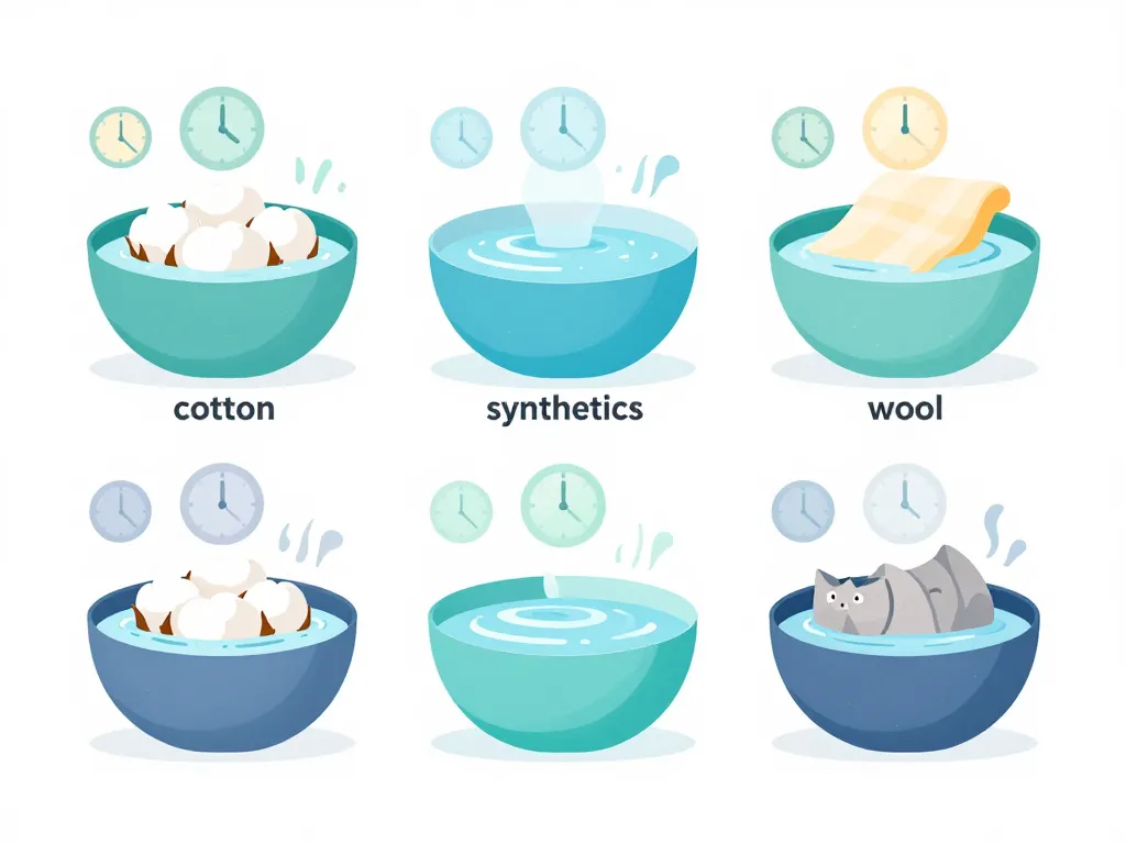 lavage à la main combien de temps laisser tremper comparatif tissus diagramme