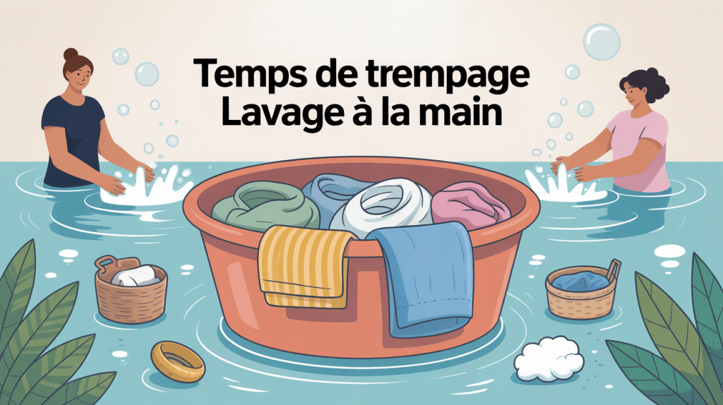 lavage à la main combien de temps laisser tremper tous textiles illustration