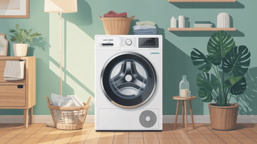 illustration lave linge top siemens compact performant