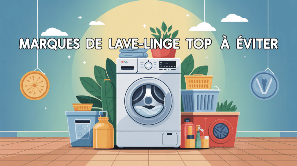 Illustration fiabilité marque de lave linge top à éviter