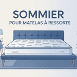 matelas ressort quel sommier sur sommier à lattes, illustration moderne SEO