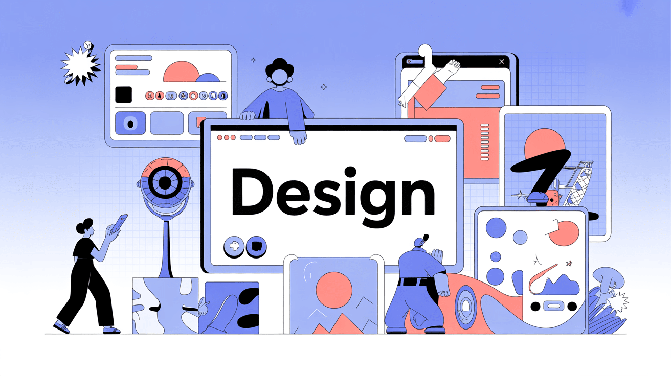 illustration o design digital moderne identité visuelle UX