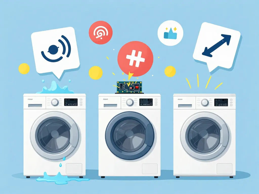 Image problèmes typiques marque de lave linge top à éviter