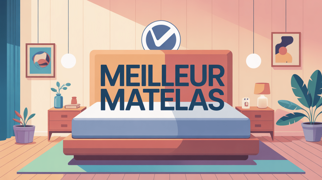 quel est le meilleur matelas chambre illustration vectorielle