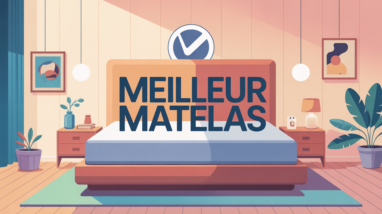 quel est le meilleur matelas chambre illustration vectorielle