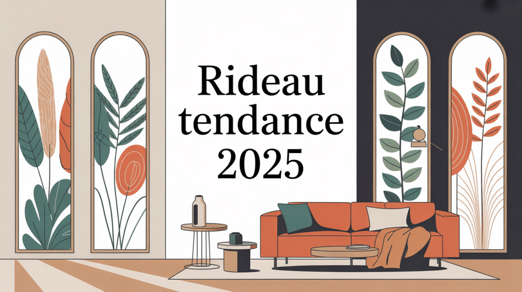 illustration rideau tendance 2024 déco moderne