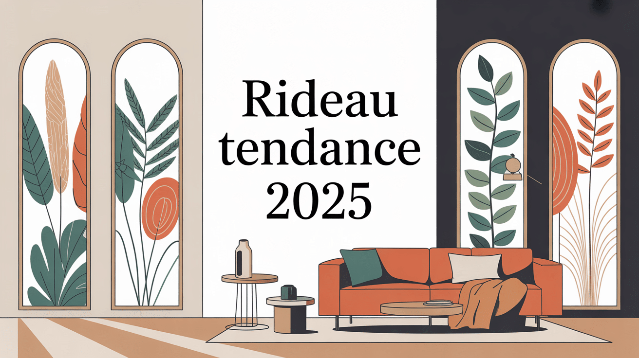 illustration rideau tendance 2024 déco moderne