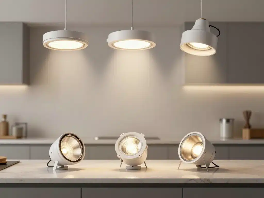 différents spot cuisine plan de travail modernes