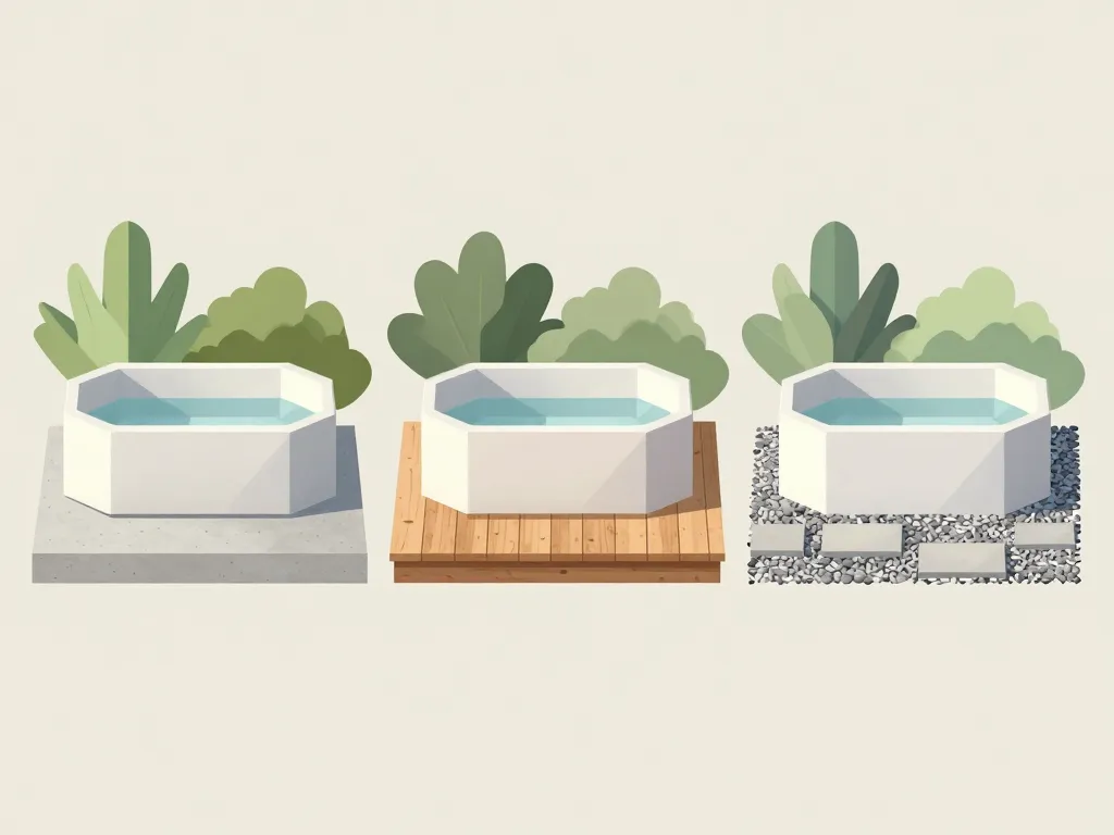 sur quoi poser un spa extérieur dalle béton terrasse gravier