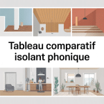 tableau comparatif isolant phonique matériaux et supports