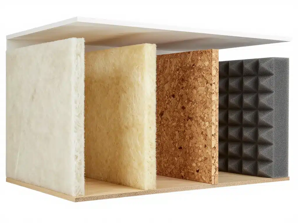 tableau comparatif isolant phonique laine minérale biosourcé liège mousse