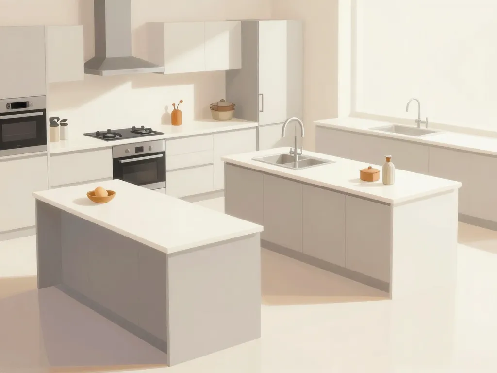 Scène produits taille plan de travail cuisine standard et sur mesure