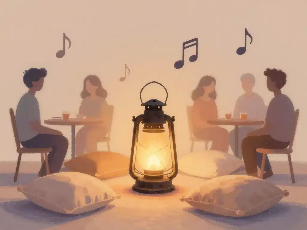 Ambiance lapero conviviale lampe et musique
