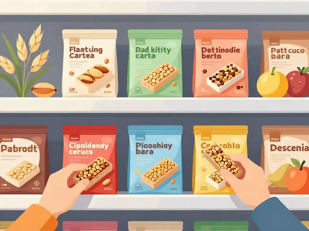 Comparatif barre de cereale flocon d'avoine rayon supermarché