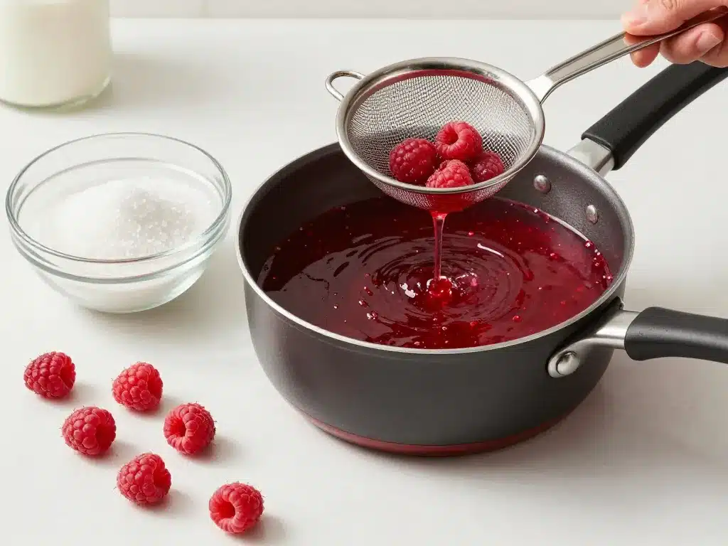 préparation gelée de framboises avec sucre cristallisé étapes clés